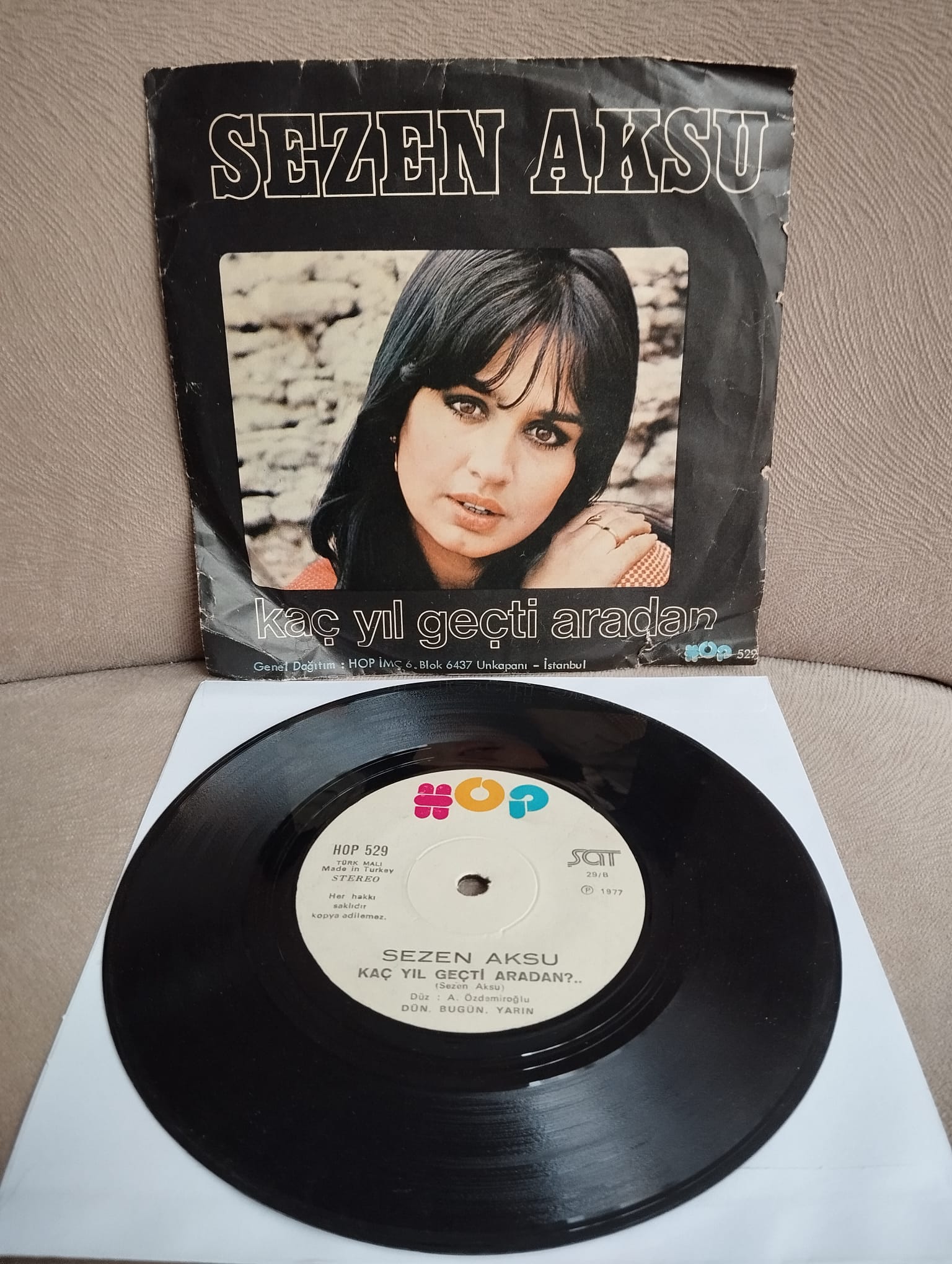 Sezen Aksu ‎– Allahaısmarladık / Kaç Yıl Geçti Aradan -  1977 Türkiye Basım 45 lik Plak-2.EL