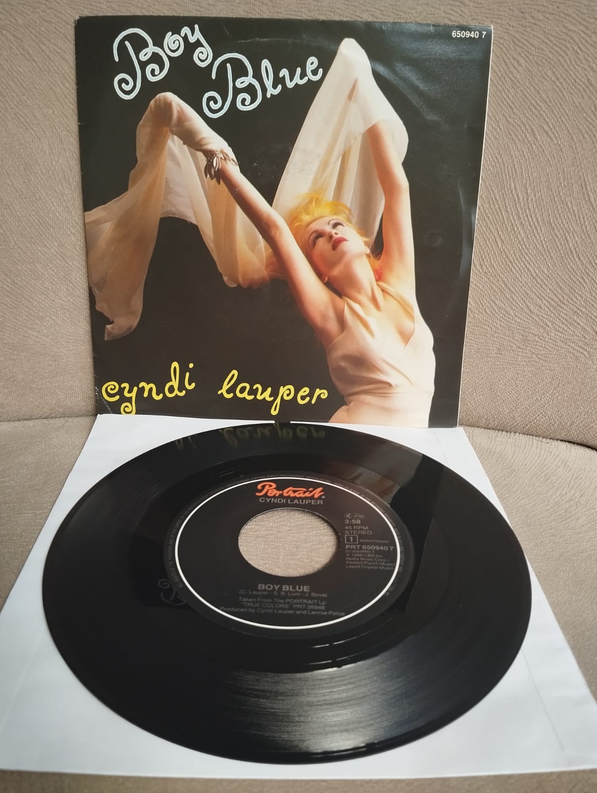Cyndi Lauper – Boy Blue  - 1987  Hollanda Basım 45 lik Plak
