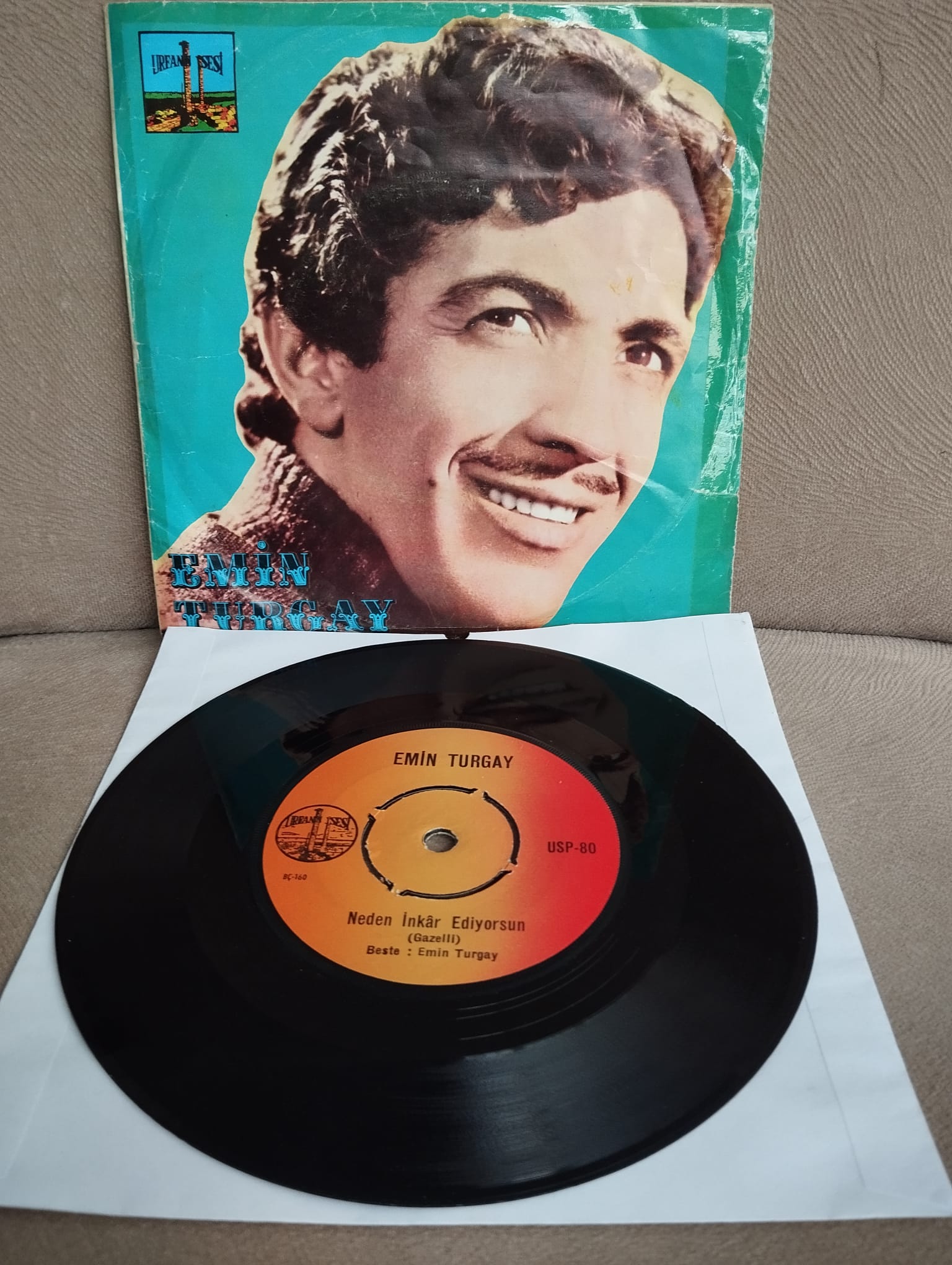 Emin Turgay - Karar Verdim İçmemeye / Neden İnkar Ediyorsun - Türkiye Basım  45 lik Plak