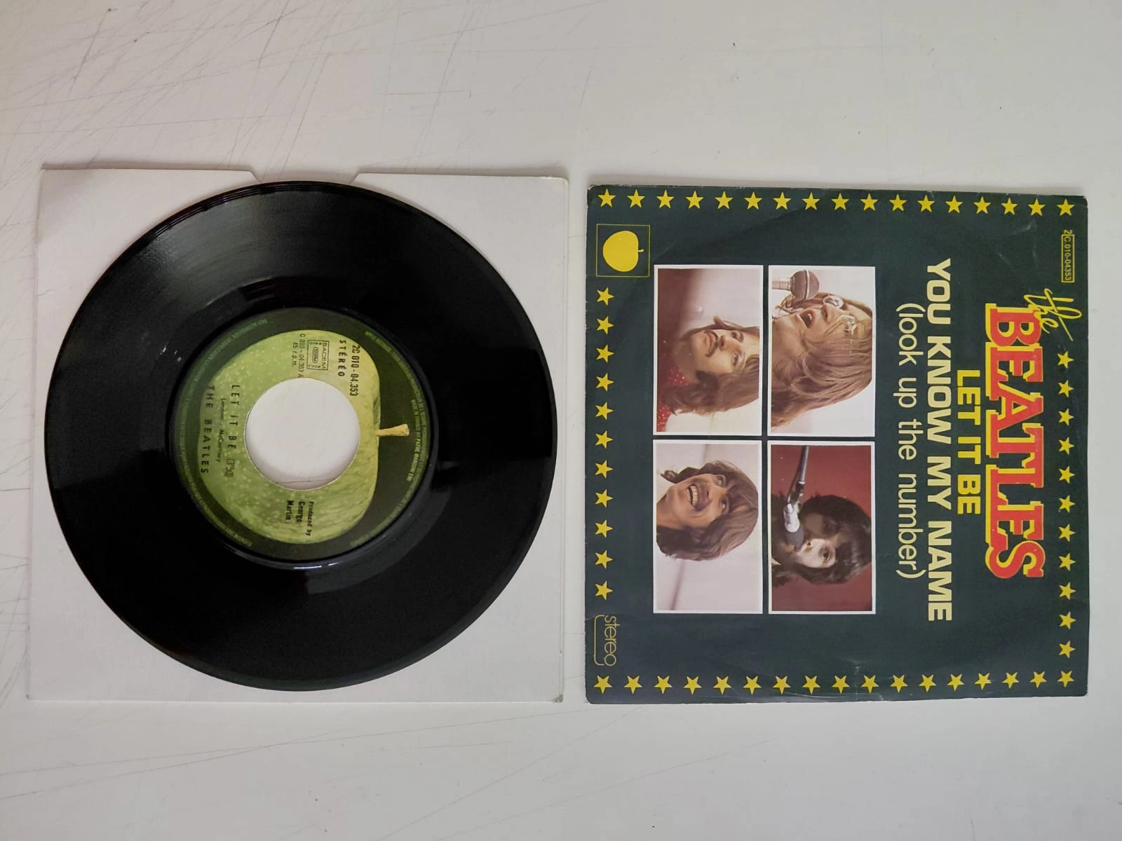 BEATLES - Let It Be / You Know My Name - 1976 Fransa Basım 45lik Plak-2.el