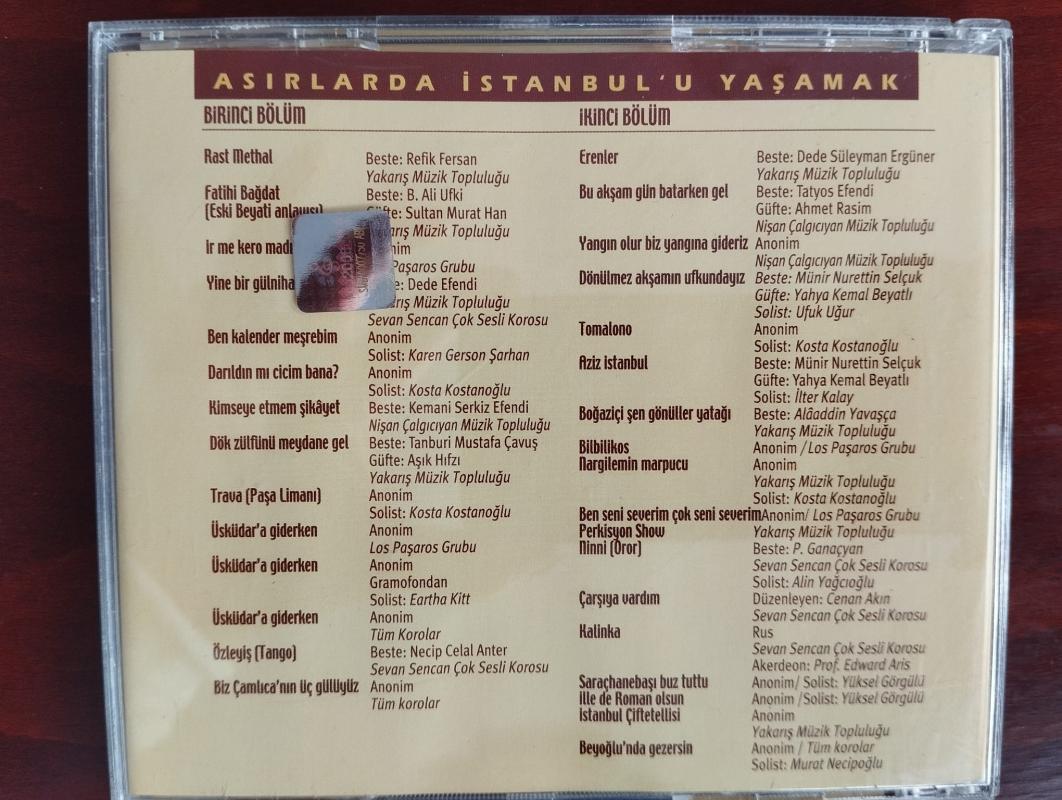 Asırlarda İstanbul’u Yaşamak -  Türkiye Basım -  2.El 2XCD  Albüm