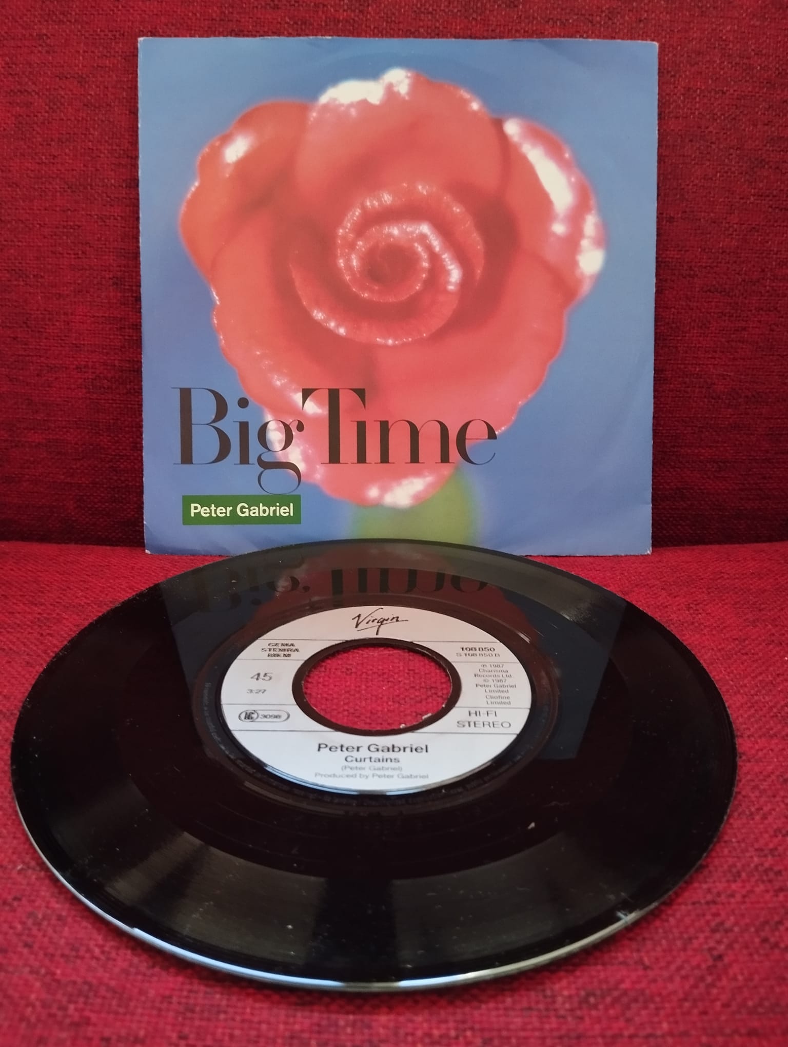 Peter Gabriel – Big Time - 1987 Almanya Basım 45lik Plak-2.EL