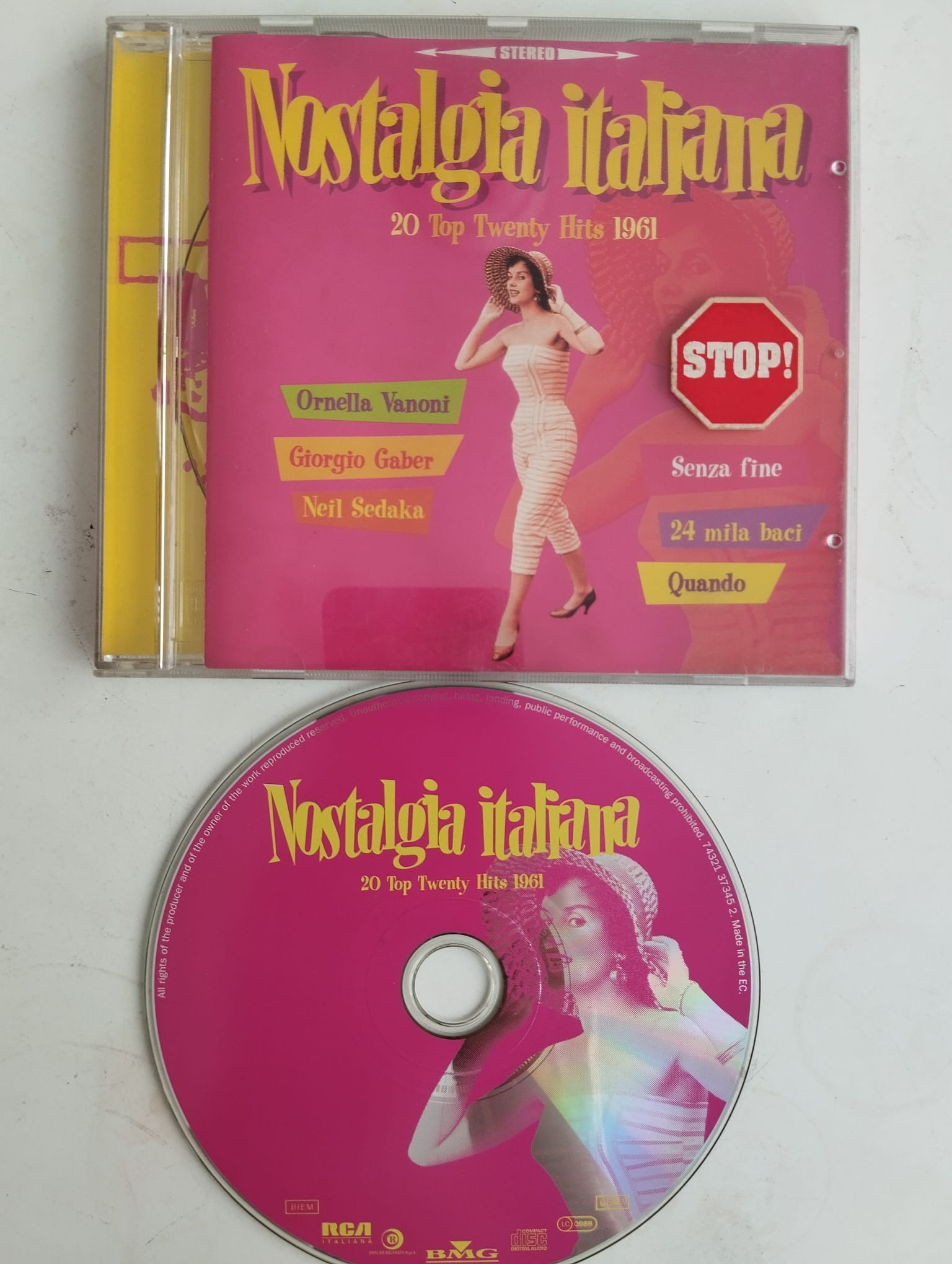 Nostalgia Italiana (20 Top Twenty Hits 1961) - 1996 Avrupa Basım - 2. El CD Albüm