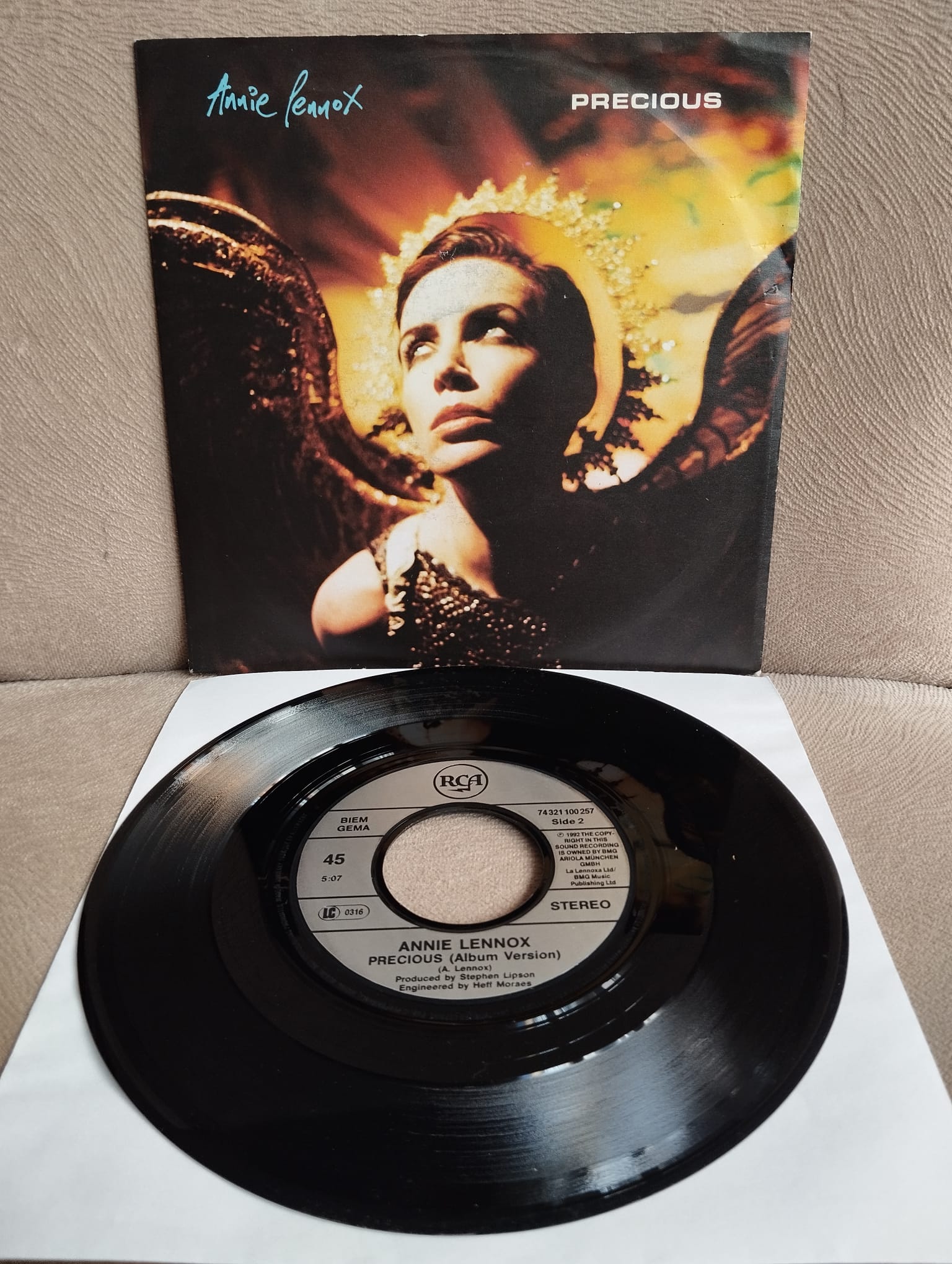 Annie Lennox – Precious - 1992 Almanya Basım 45 lik Plak