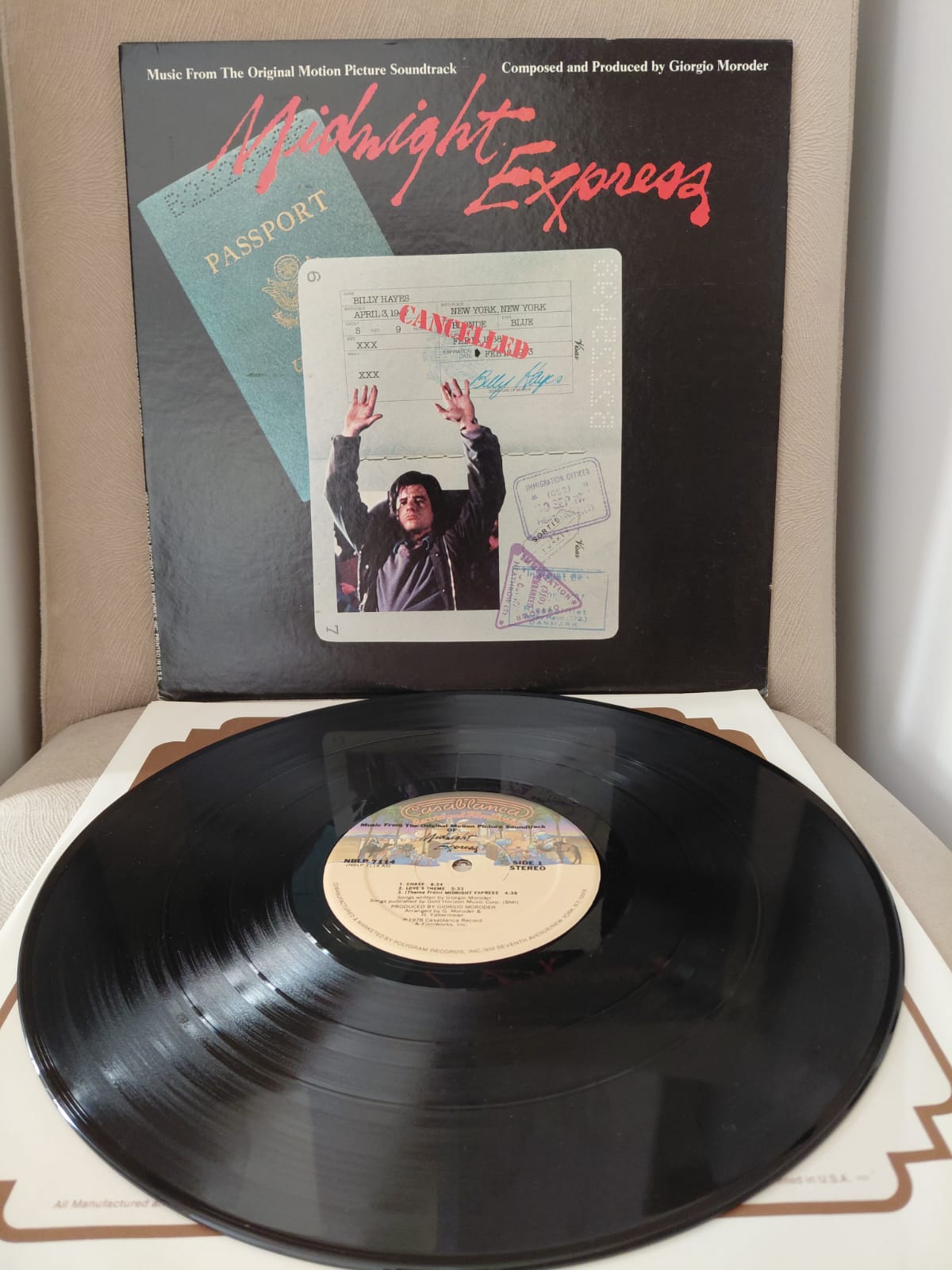 MIDNIGHT EXPRESS / Geceyarısı Ekspresi - Soundtrack - 1979 USA Basım LP Plak Albüm-2.el
