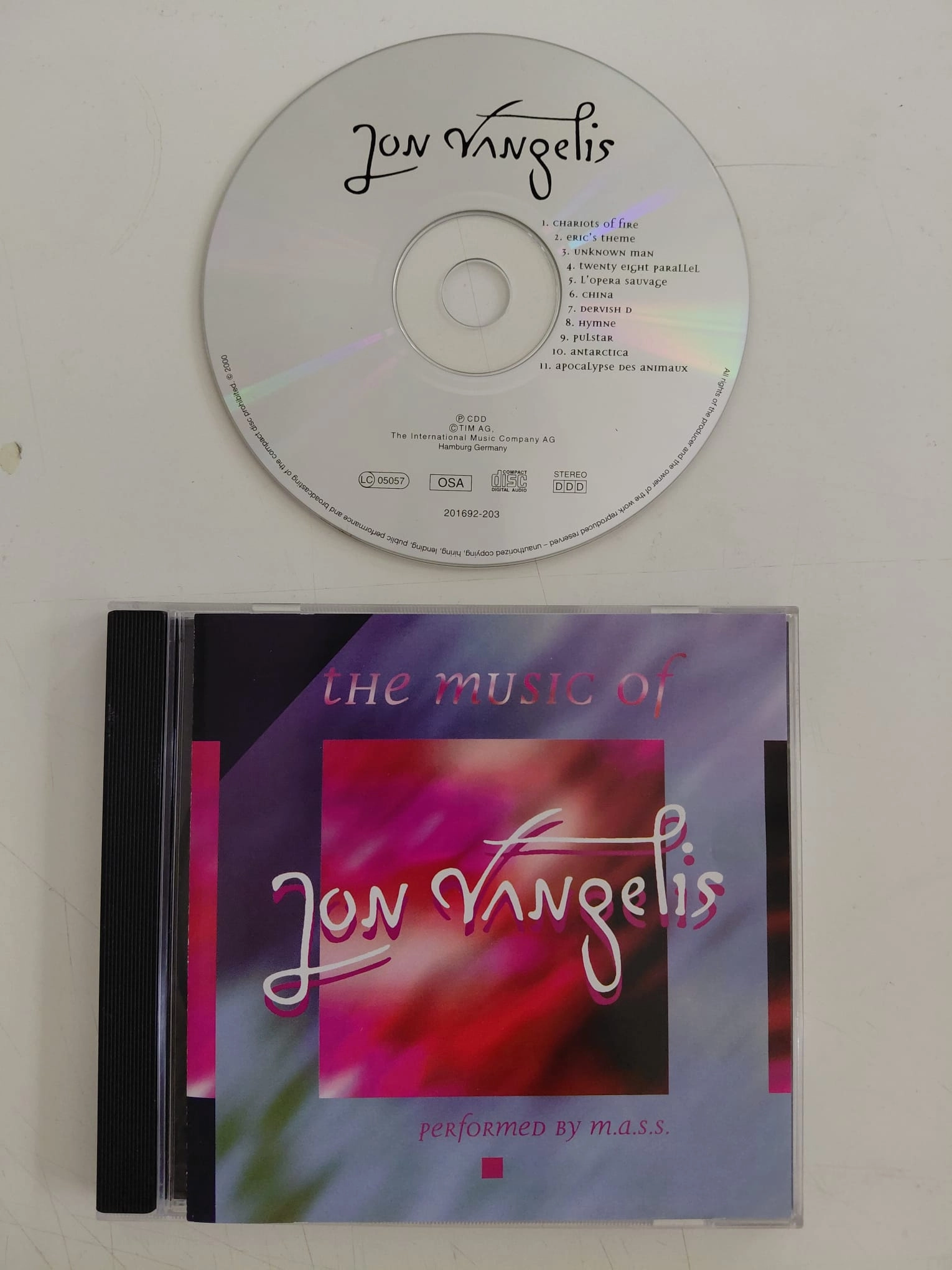 M.A.S.S. – The Music Of Jon Vangelis Performed By M.A.S.S. - 2000  Almanya  Basım - CD Albüm-2.el