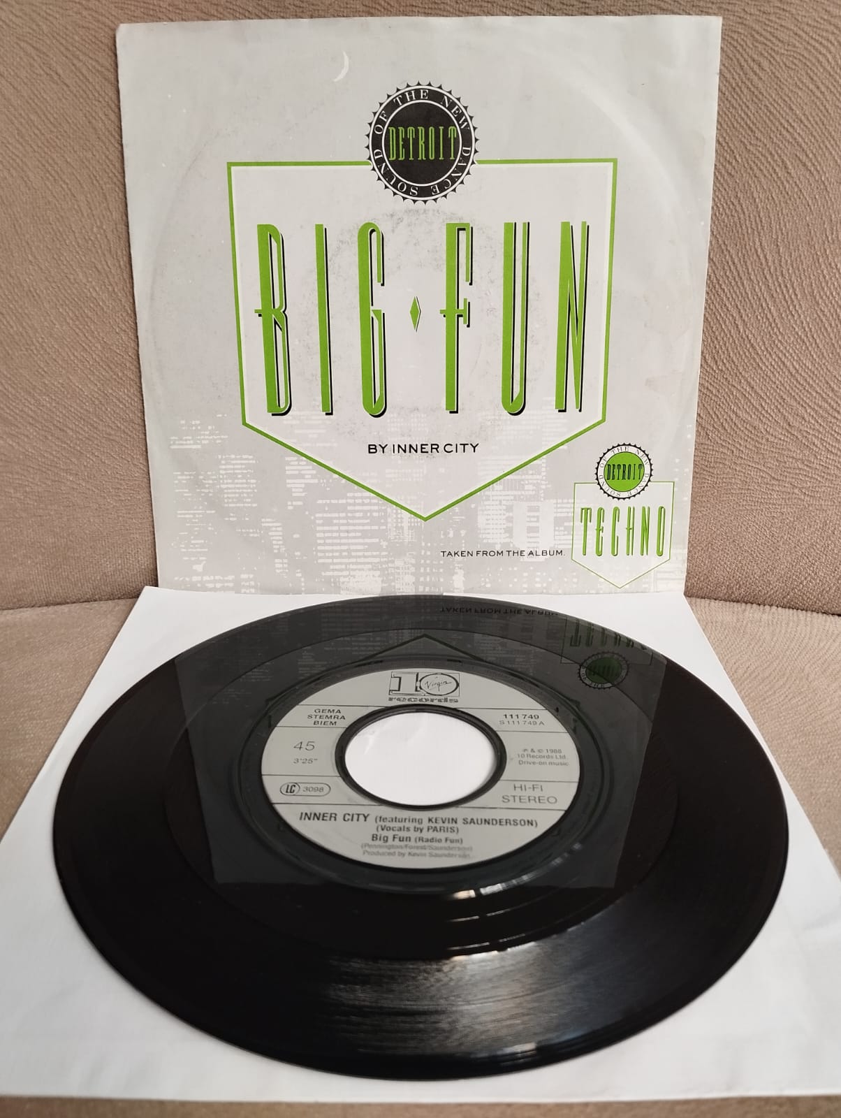 Inner City – Big Fun  - 1988 Almanya Basım 45lik Plak