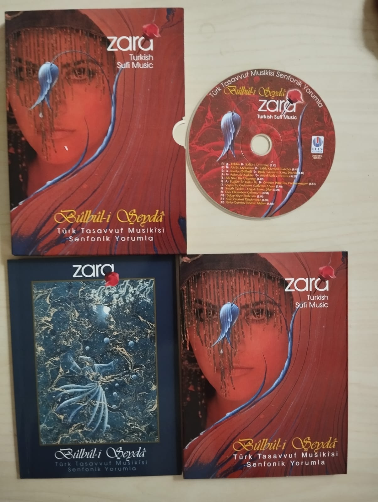 Zara – Bûlbûl-i Şeydâ (Türk Tasavvuf Musikîsi Senfonik Yorumla) - Türkiye Basım - CD Albüm-2.EL
