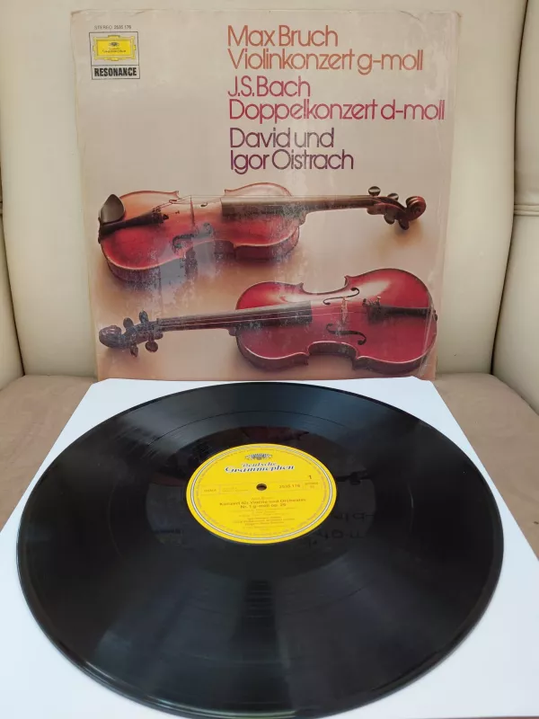 Bruch - Bach/ David- Igor Oistrach –Violin Concerto In G Minor/ D Minor– Almanya Basım Plak LP-2.el