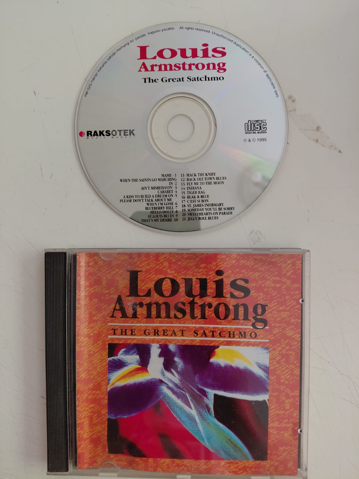 Louis Armstrong – The Great Satchmo - 1995Türkiye Basım - CD Albüm-2.El