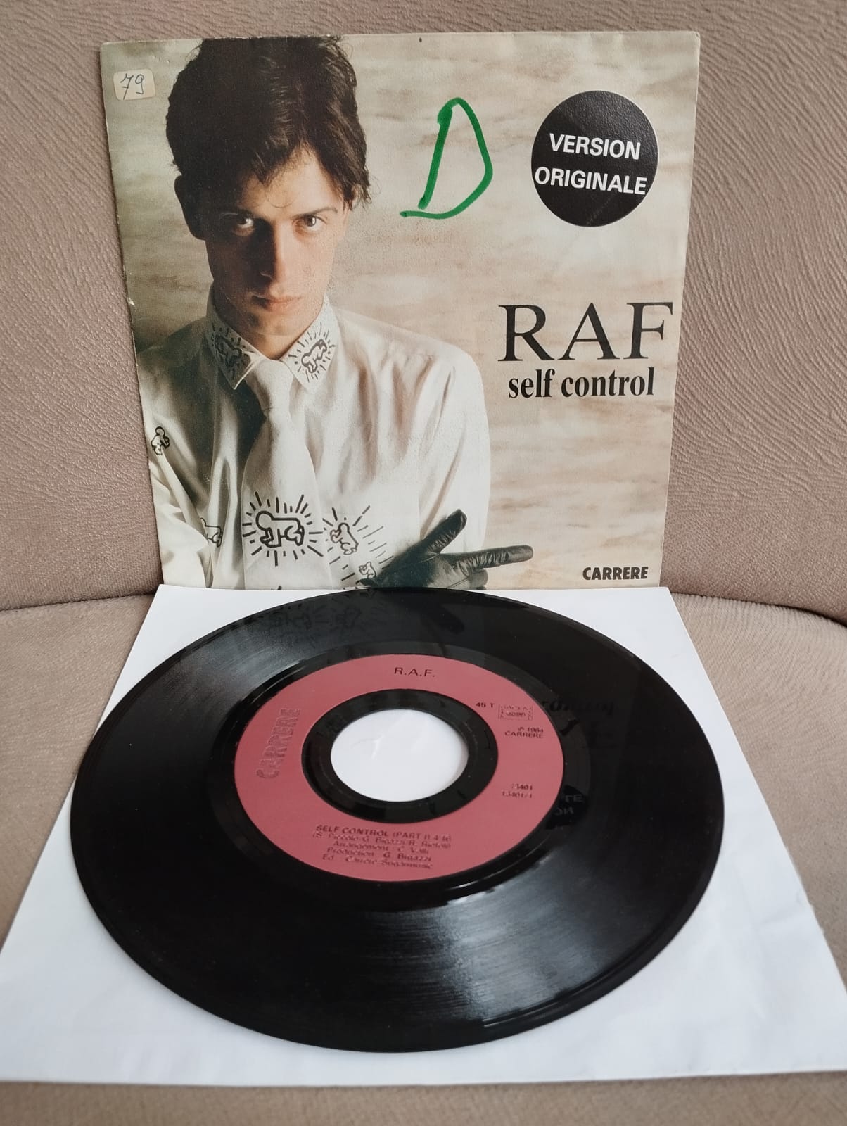 RAF - SELF CONTROL -1984 FRANSA BASIM 45 LİK PLAK-2.el