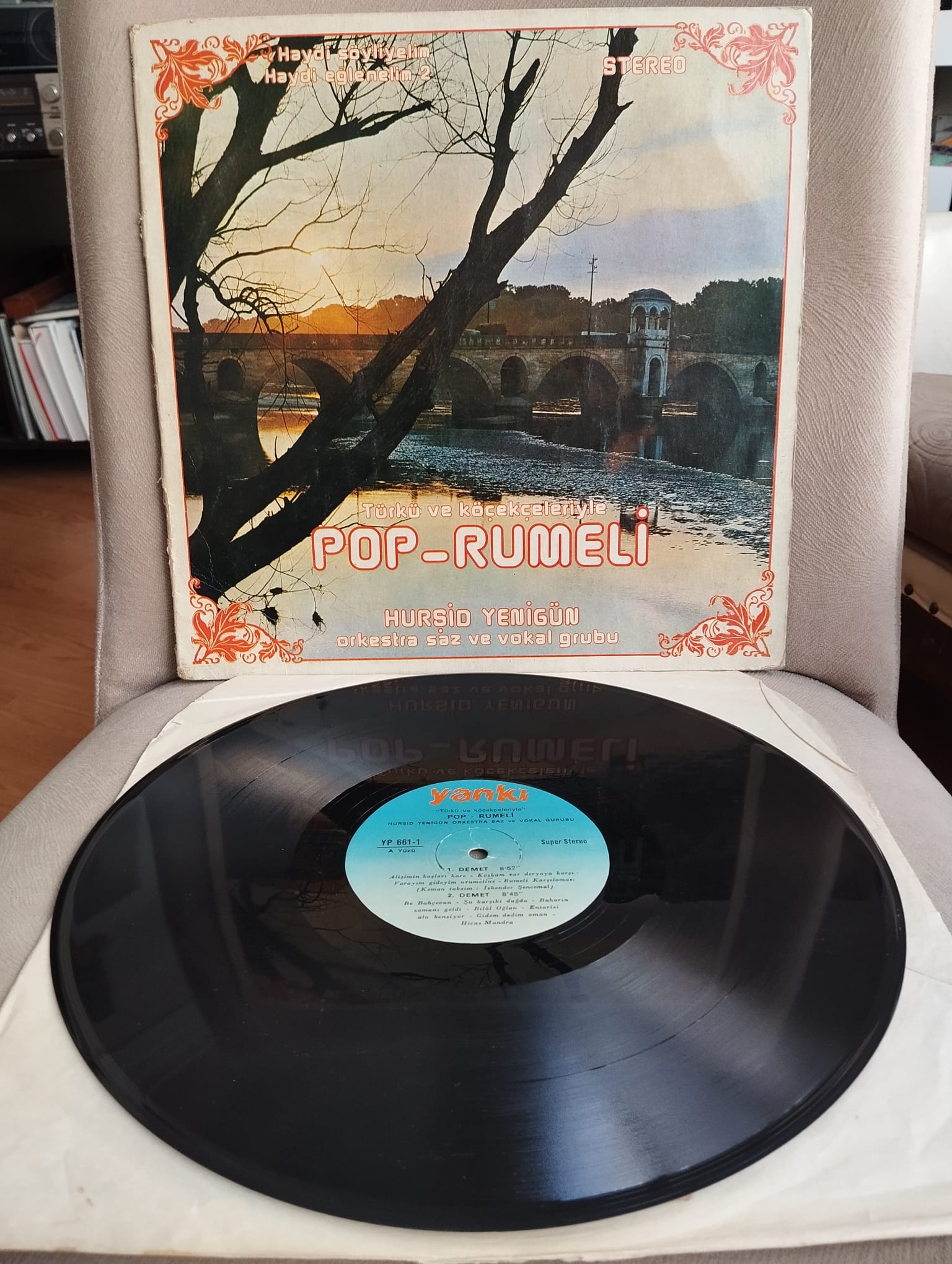 Hurşid Yenigün Orkestra– Türkü Ve Köçekçeleriyle - Pop-Rumeli - 1979 Türkiye Basım LP Plak -2.el