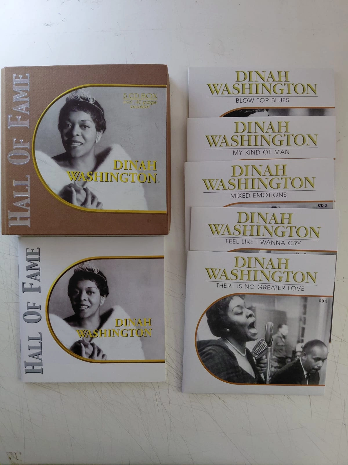 Dinah Washington ‎– Hall Of Fame - 2002 Almanya Basım 5xCD Albüm-2.el