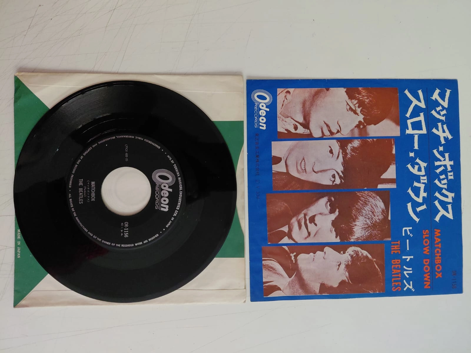 THE BEATLES - Matchbox  / Slow Down - Japonya 1964 Basım 45lik Plak-2.el