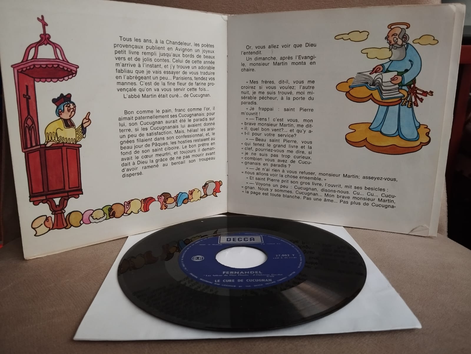 Fernandel – Le Curé De Cucugnan  - 1970 Fransa Basım 45lik Plak