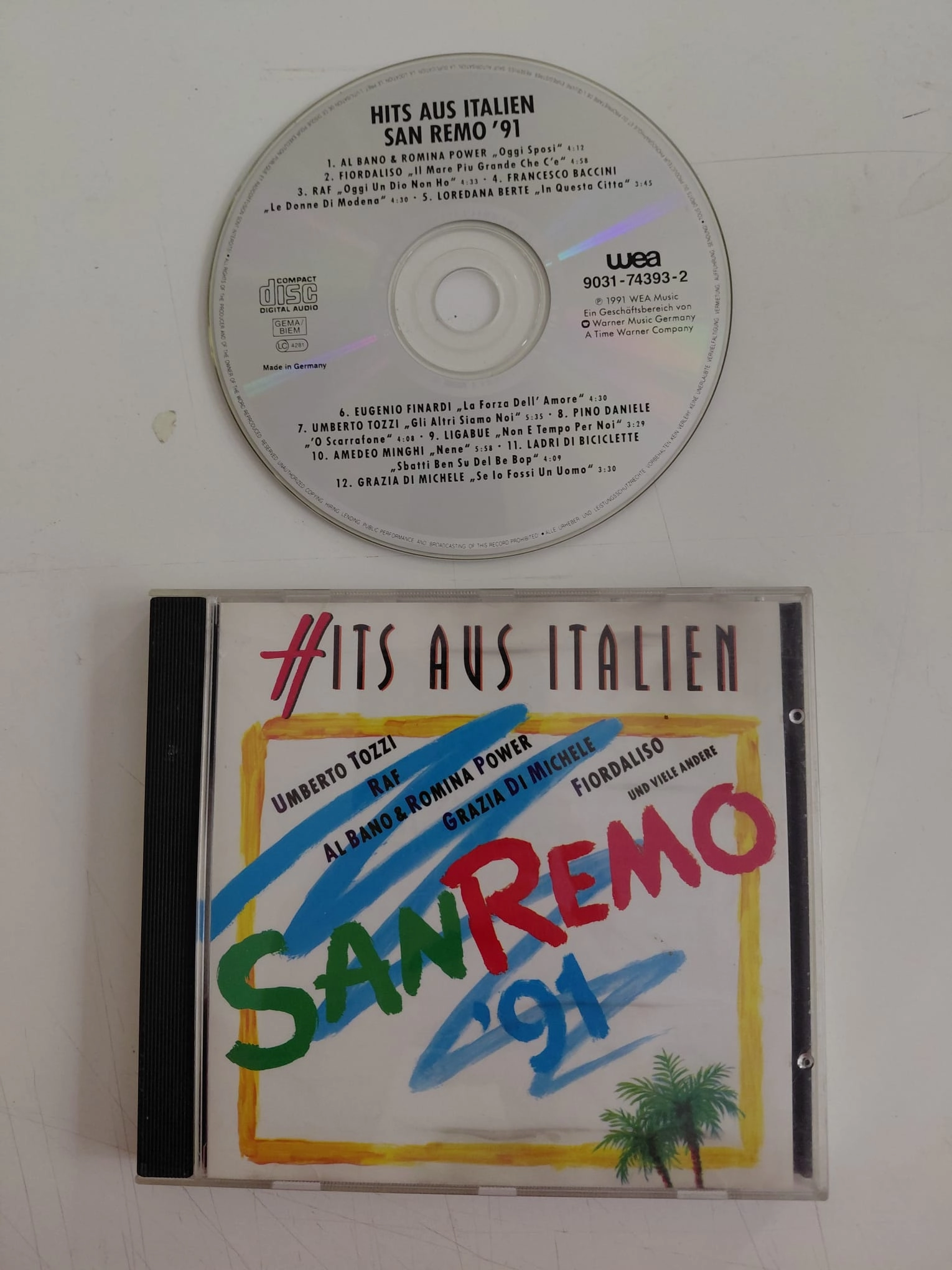 Hits Aus Italien - San Remo ’91 - 1991  Almanya Basım CD Albüm-2.el