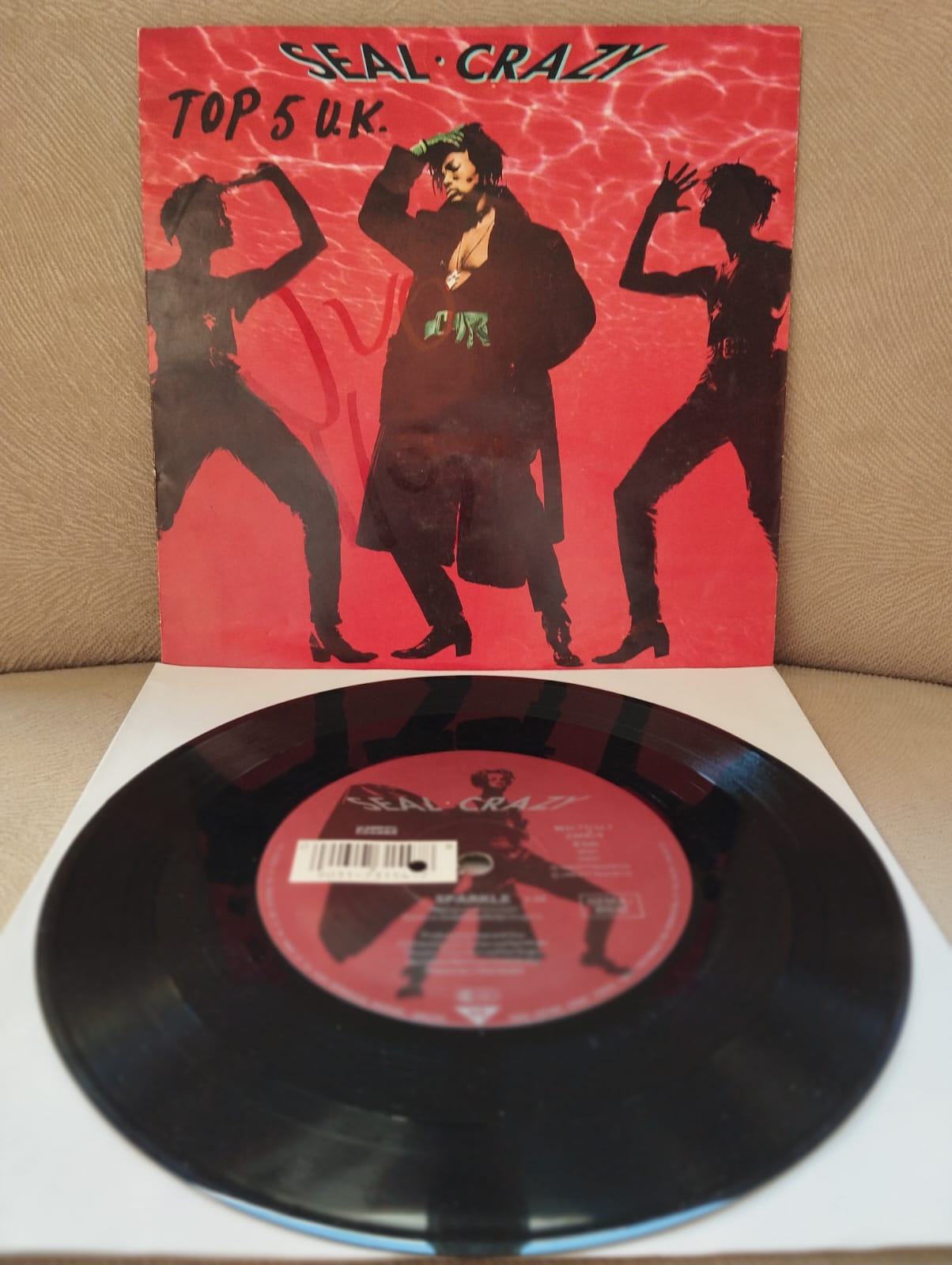 SEAL - Crazy -  1990 Almanya Basım 45lik Plak-2.el