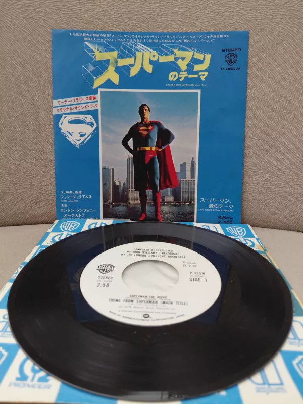 John Williams  –  Superman (Soundtrack)  - 1978  Japonya Basım 45lik Plak /Promo-2.el