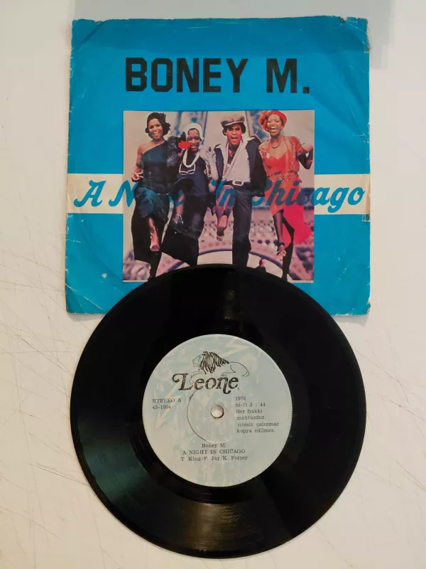 Cherry Laine ‎– A Night In Chicago / Boney M.- 1978 Türkiye Basım  45 lik Plak-2.el