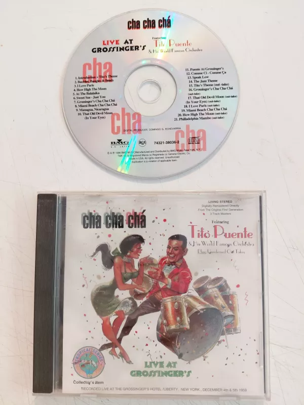 Tito Puente & His World Famous Orchestra – Live At Grossinger’s - 1996 Amerika Basım CD-2.el