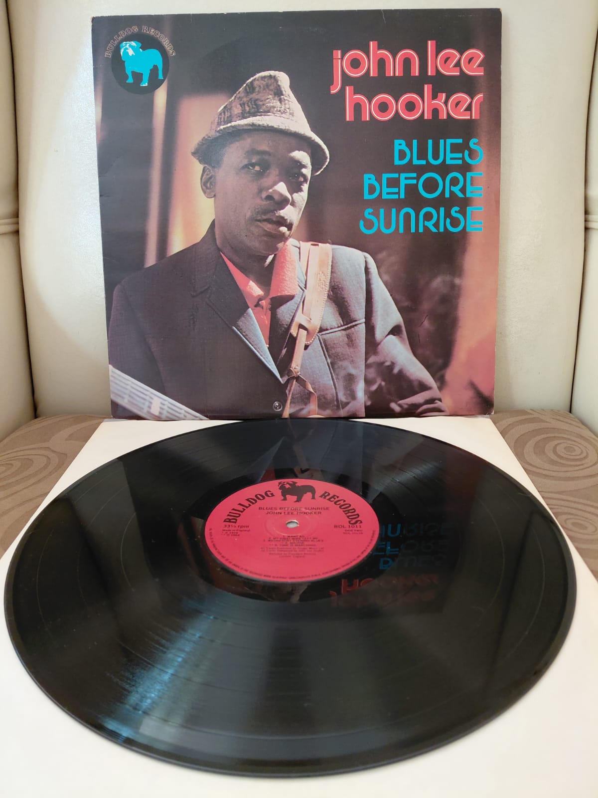 John Lee Hooker ‎–  Blues Before Sunrise  - İngiltere Dönem Basım LP Plak Albüm-2.el