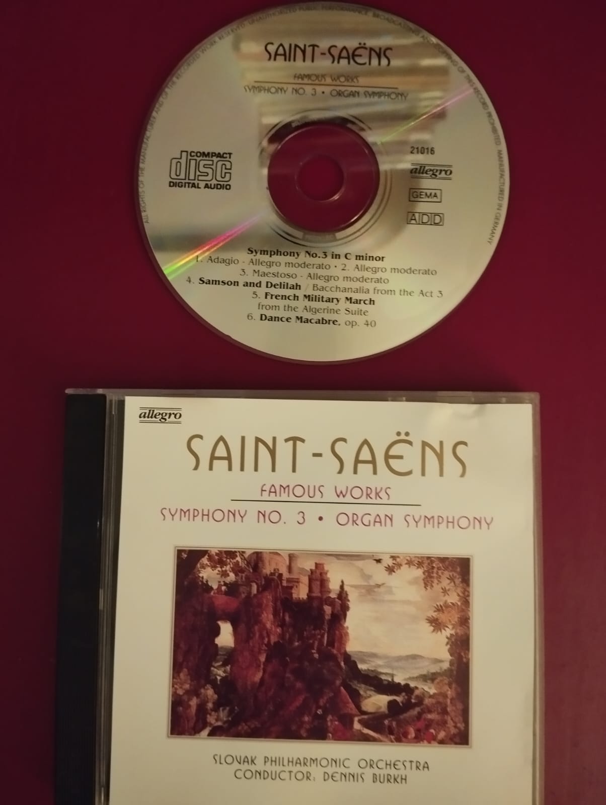 Saint Saens  – Famous Works symphony no.3  - Almanya  Basım CD  Albüm-2.El