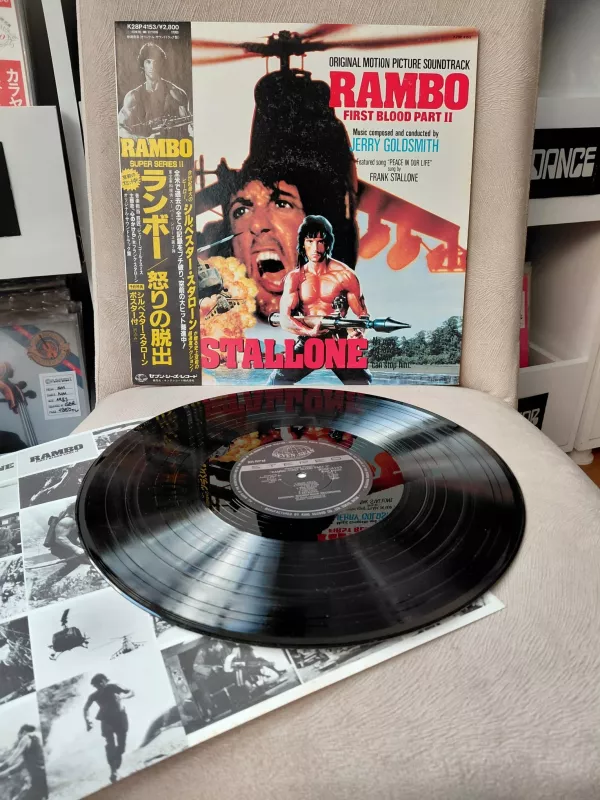 Rambo: First Blood Part II (Soundtrack) -1985 Japonya Basım LP Plak - Obi’li/Posterli-2.el