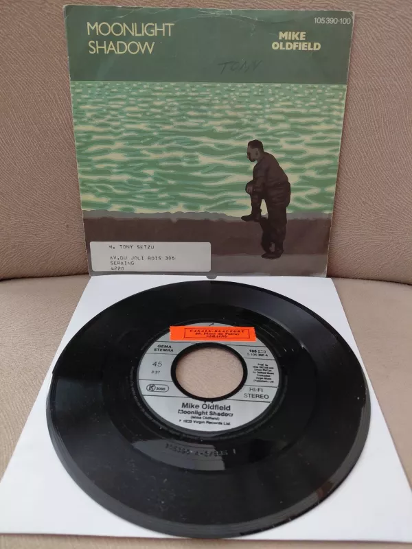 Mike Oldfield – Moonlight Shadow -  1992 Fransa Basım 45lik Plak-2.el