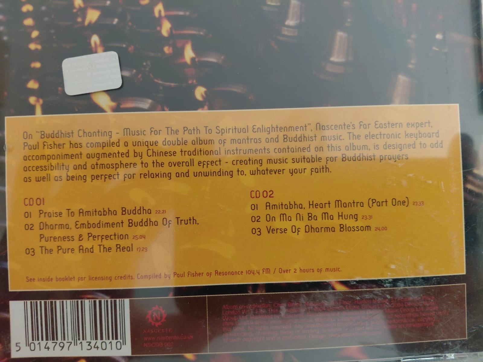 Buddhist Chanting (music for the path to spiritual enlightenment) -  Avrupa Basım  2xCD Albüm-2.el