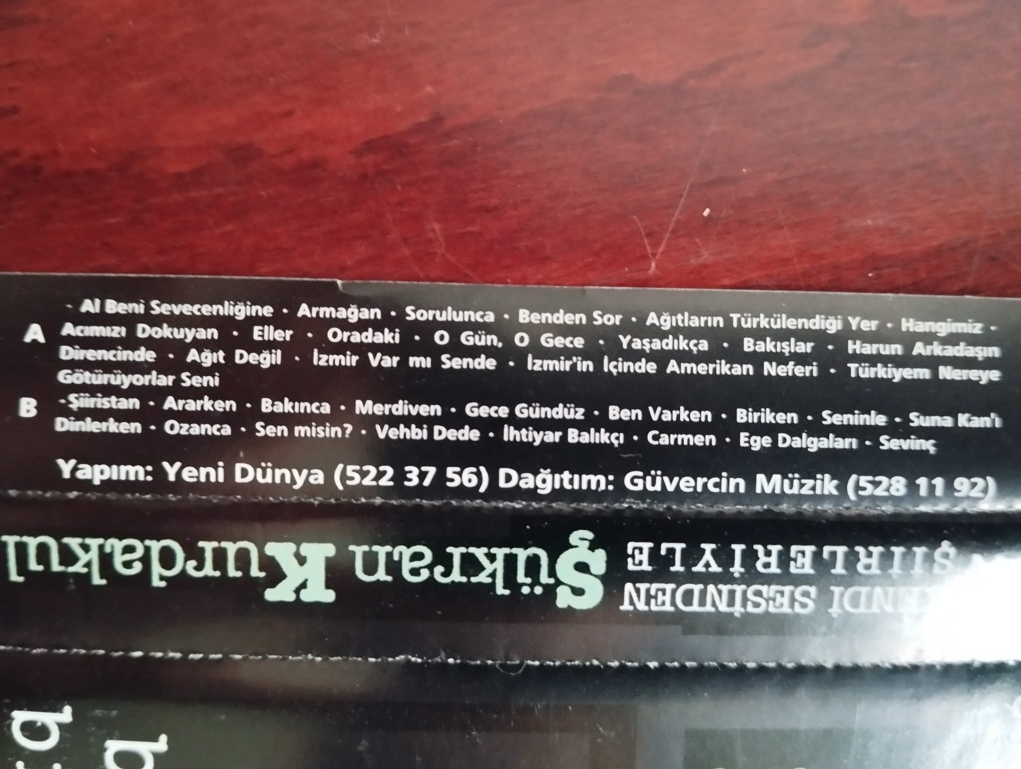 Şükran Kurdakul - bir yürekten bir yaşamdan -  1992 Türkiye Basım  Kaset Albüm -2.el
