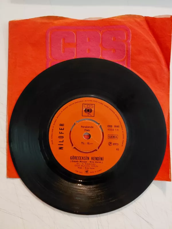 Nilüfer – Göreceksin Kendini / Aldanırım Sanma - 1973 Türkiye Basım 45 Lik Plak-2.el