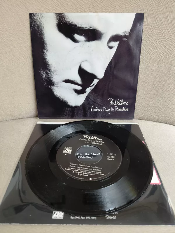 Phil Collins  – Another Day In Paradise -  1989 USA  Basım 45 lik Plak-2.el
