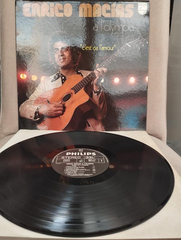 ENRICO MACIAS - A L’Olympia ’’C’Est Ca L’Amour’’ - Fransa Basım Albüm - 33 lük LP Plak-2.EL