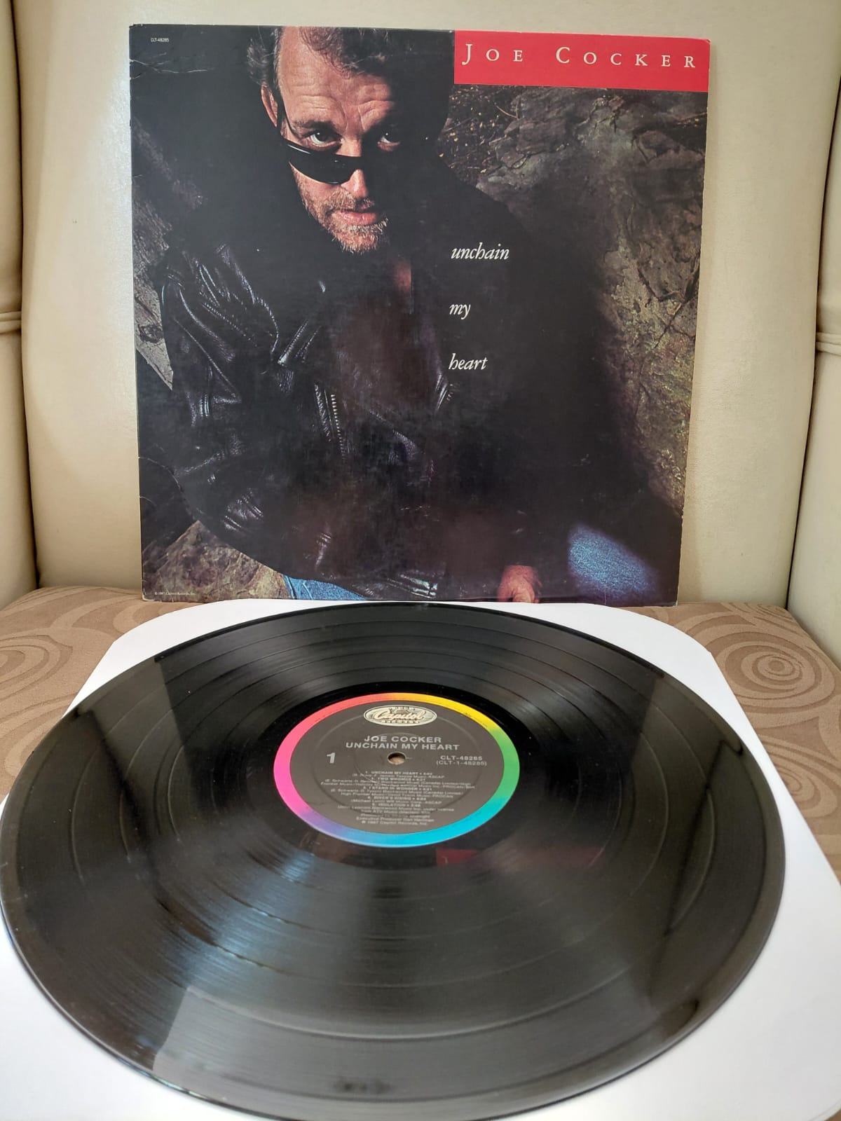Joe Cocker – Unchain My Heart - 1987 Belçika Basım LP Plak Albüm-2.el