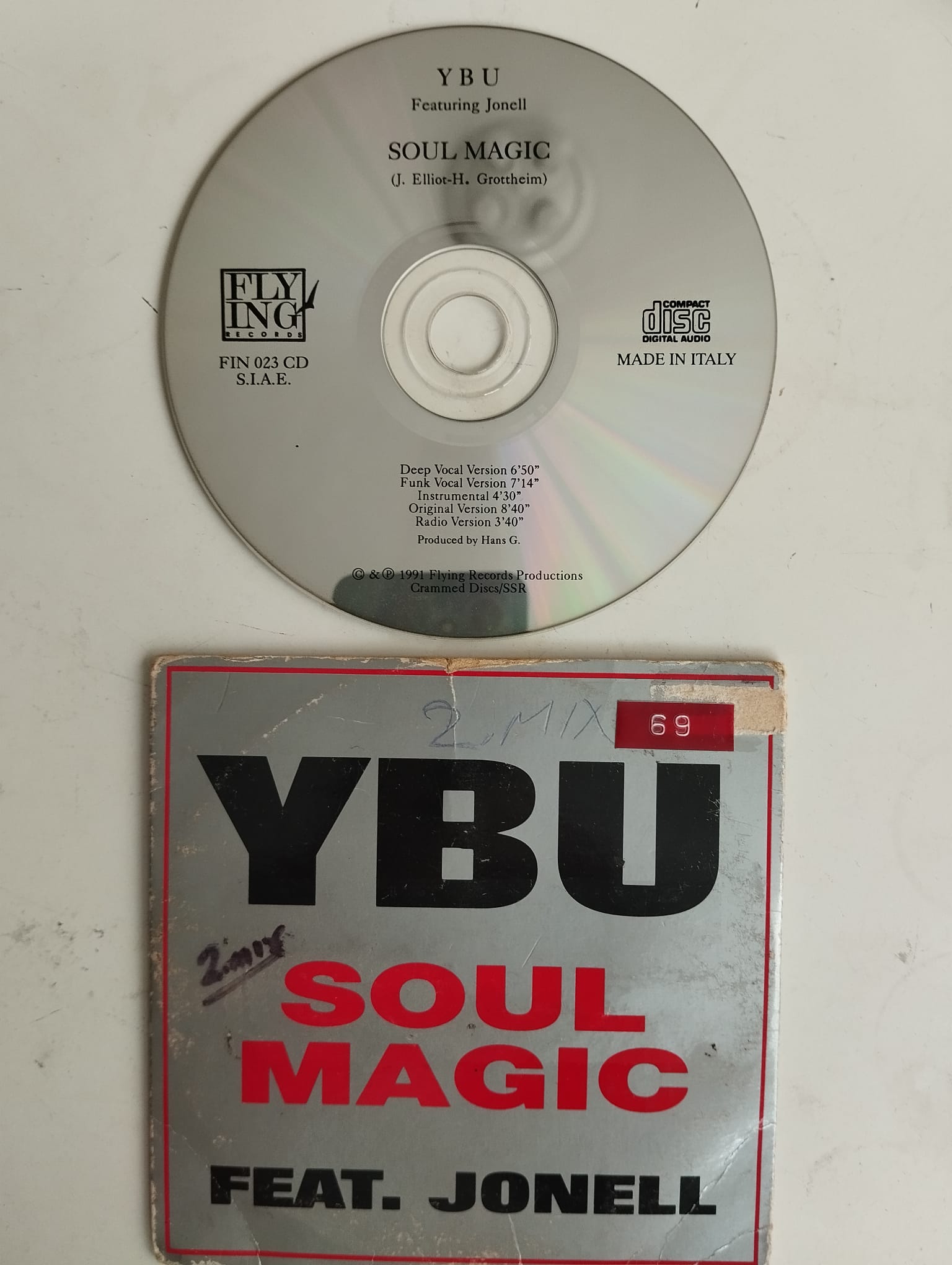 YBU – Soul Magic Feat. Jonell - 1991 İtalya Basım - 2. El CD, Maxi-Single