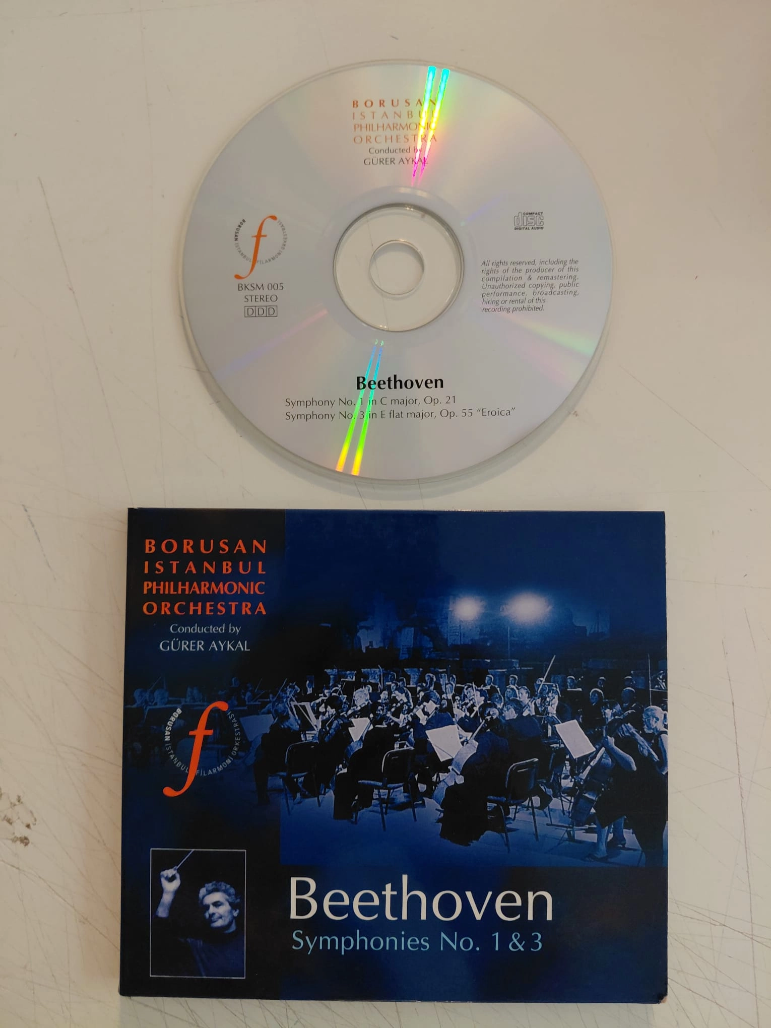 Borusan Istanbul Philharmonic Orchestra /Gürer Aykal - Beethoven Symphonies No.1&3 -CD Albüm-2.el