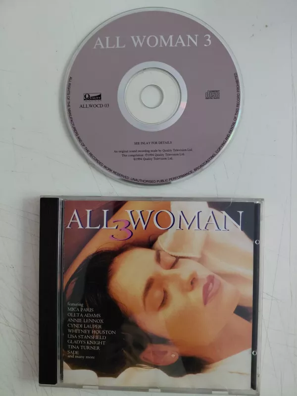 All Woman 3 (Sade/Sinead O’Connor/ Whitney Houston..) - 1994 Avrupa Basım CD Albüm-2.el