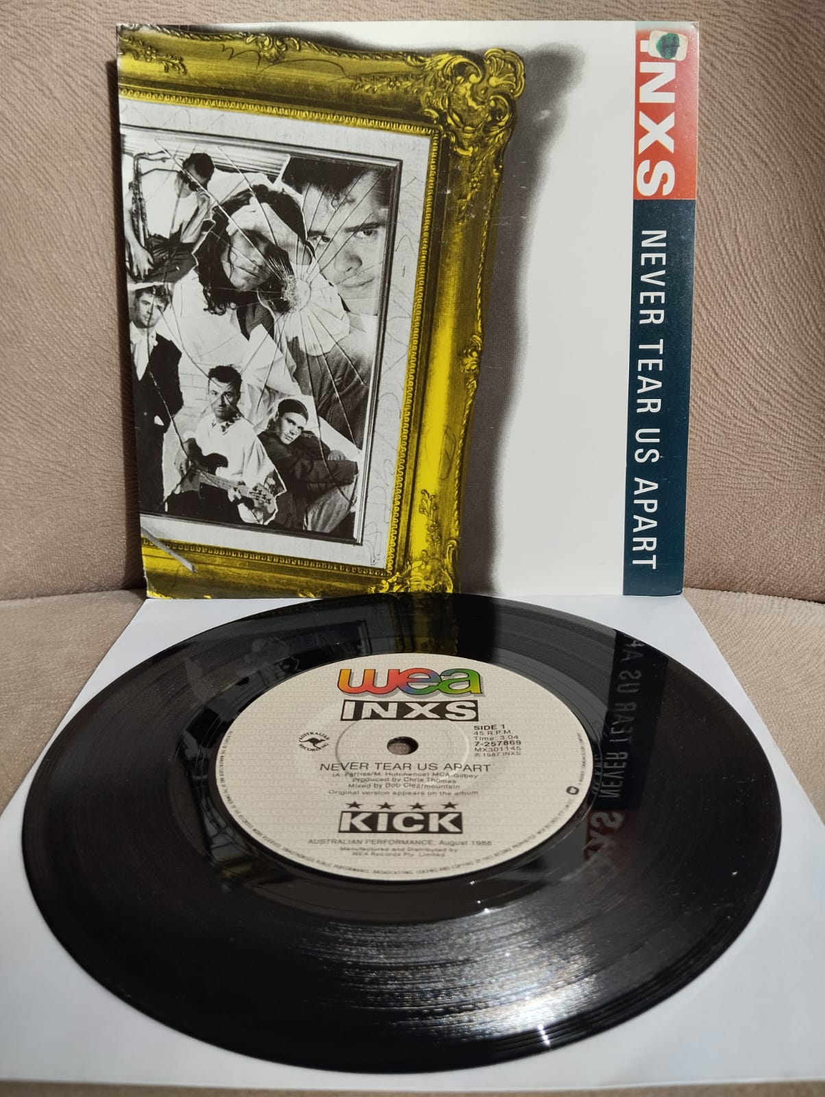 INXS – Never Tear Us Apart - 1988 Fransa Basım 45 lik Plak-2.el
