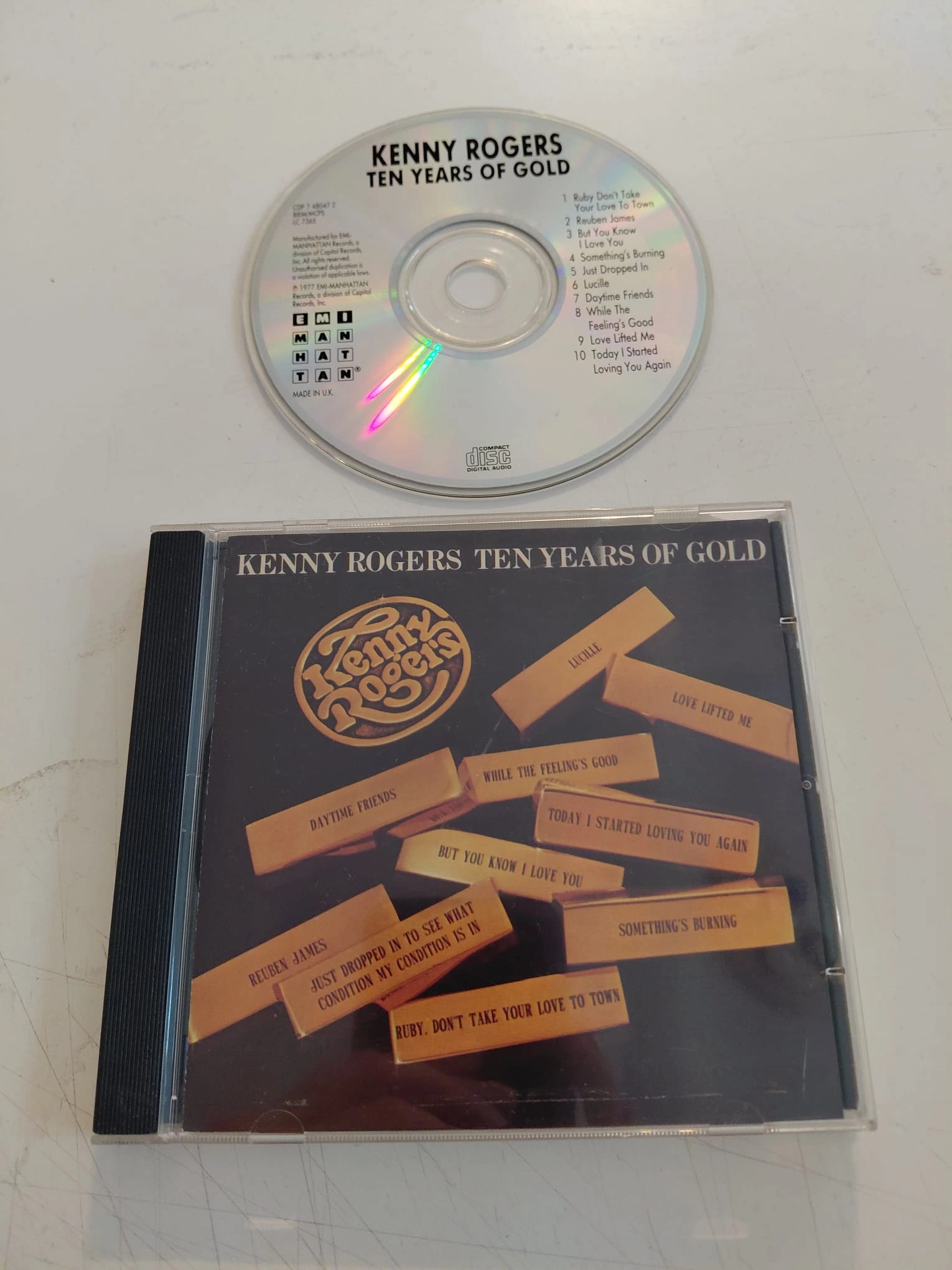 Kenny Rogers – Ten Years Of Gold – USA -  CD Albüm-2.el