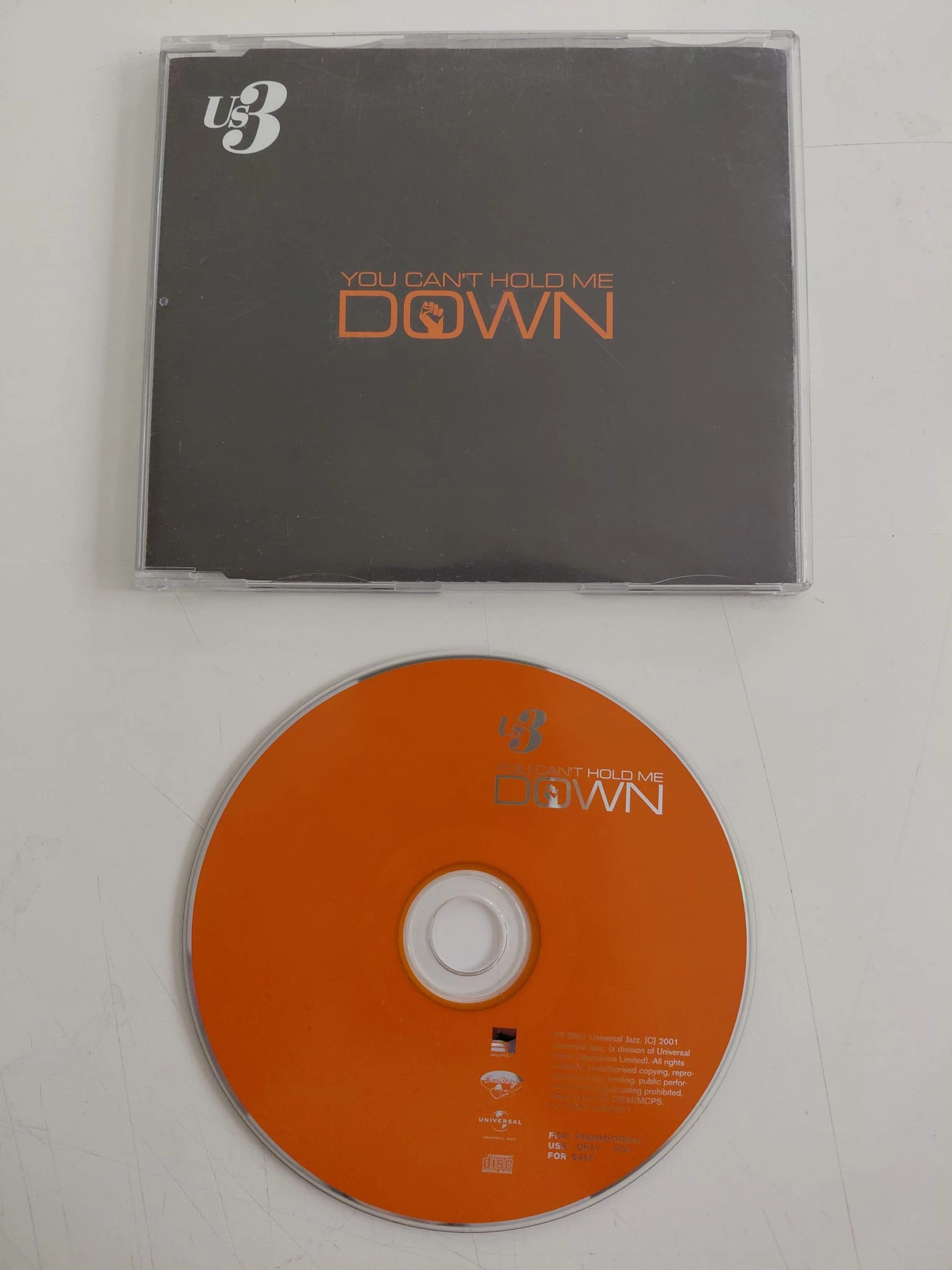 Us3  – You Can’t Hold Me Down - 2001  Avrupa Basım - CD, Single, Promo-2.el