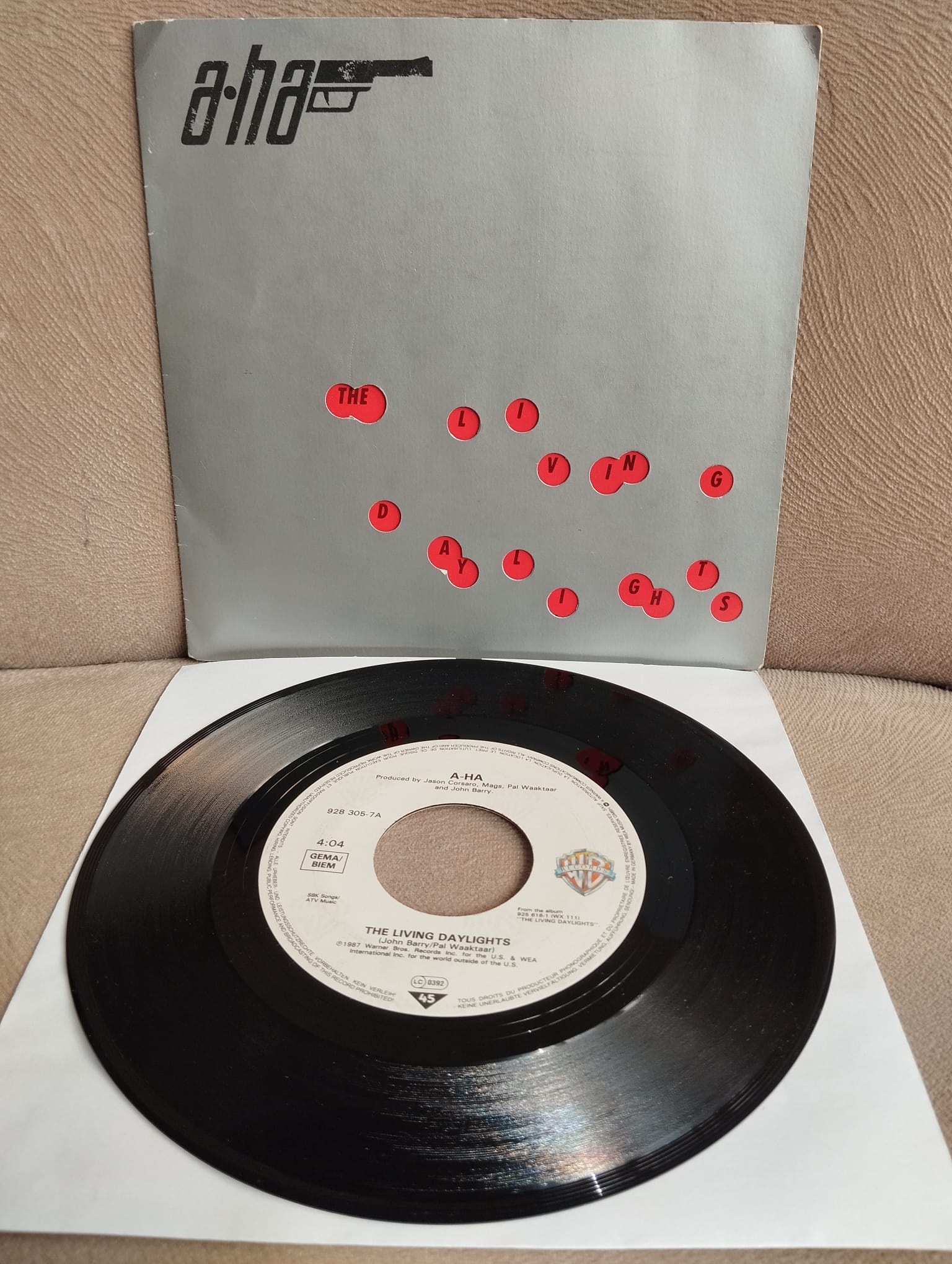 a-ha – The Living Daylights -  1987 Almanya Basım 45 lik Plak