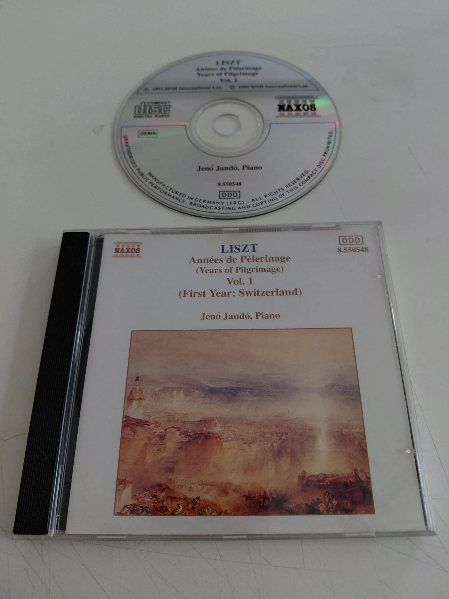 Franz Liszt, Jenö Jandó – Années De Pèlerinage (Years Of Pilgrimage) Vol. 1 – CD Albüm-2.el