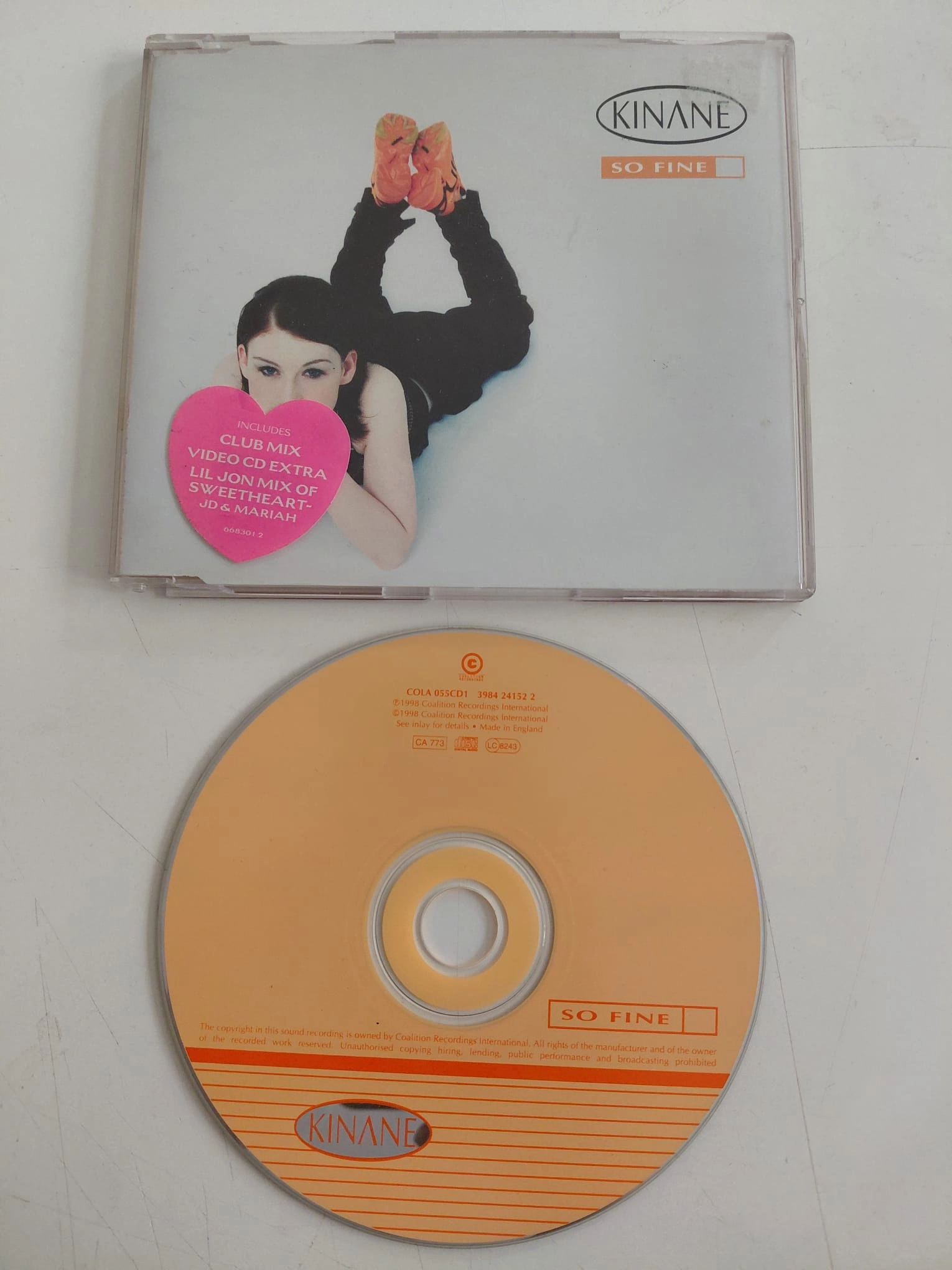 Kinane  –  So Fine -  1998 İngiltere Basım - CD, Single-2.el
