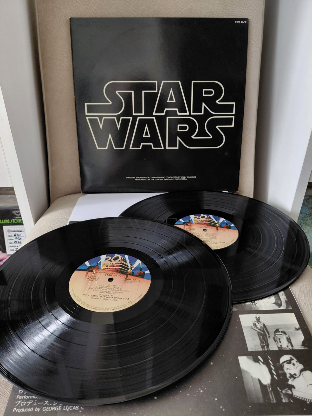 STAR WARS (Soundtrack ) - John Williams - 1977 Japonya Basım 2xLP Plak-2.el