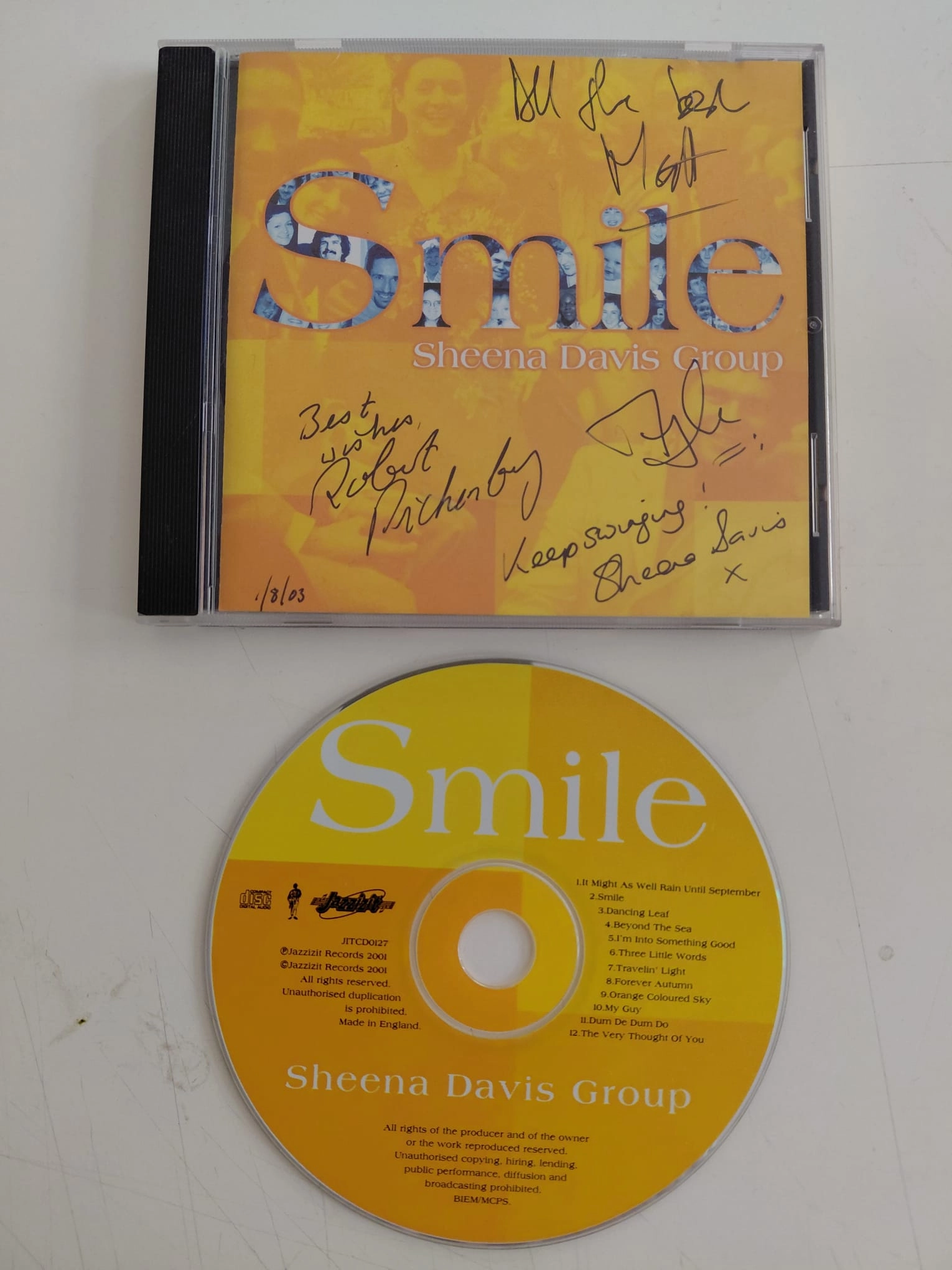 Sheena Davis Group – Smile – 2001 İngiltere Basım - CD Albüm-2.el