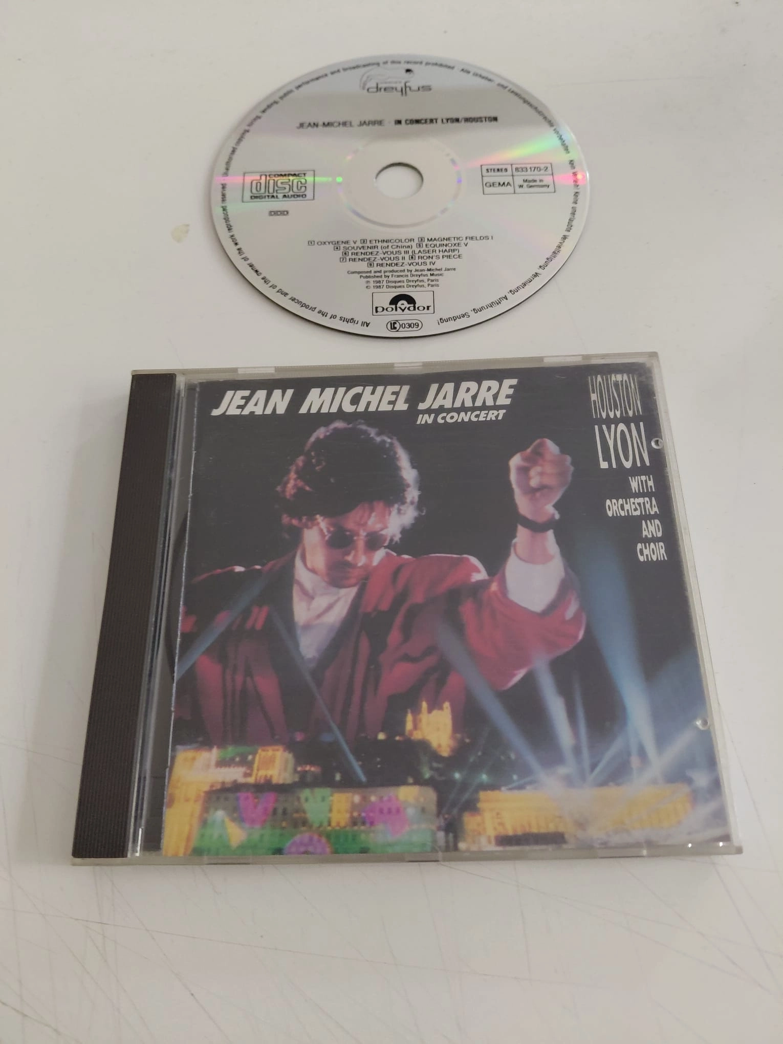 Jean-Michel Jarre – In Concert: Houston / Lyon - 1987 Almanya Basım - CD Albüm-2.el