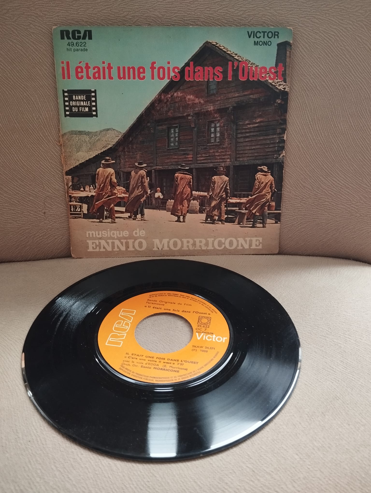 Ennio Morricone – Il Etait Une Fois Dans L’Ouest - 1976  Belçika Basım 45 lik Plak