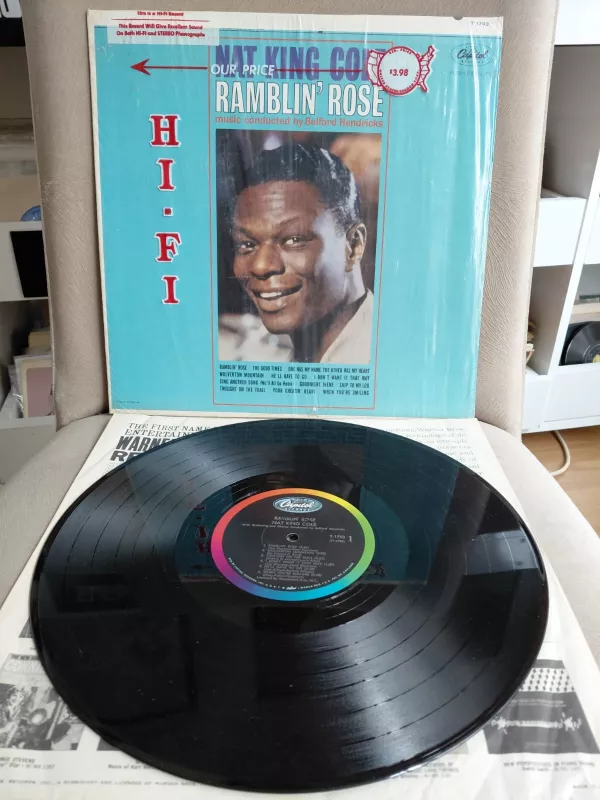 Nat King Cole – Ramblin’ Rose - 1962 Amerika Basım - 33lük LP Plak Albüm-2.el