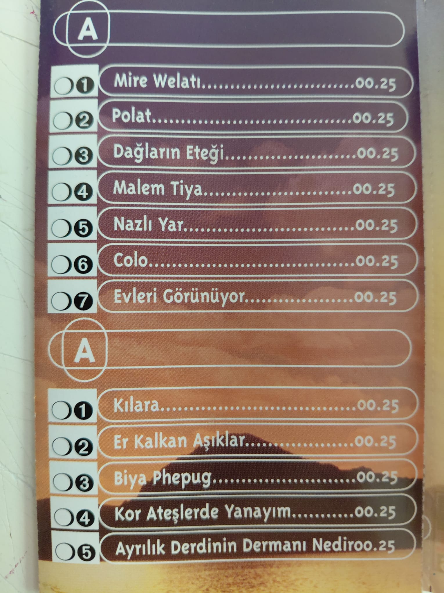 Yılmaz Çelik - Kılara/Yaprak Ağlar Dal Ağlar -  Almanya Basım Kaset /Destan Müzik-2.El