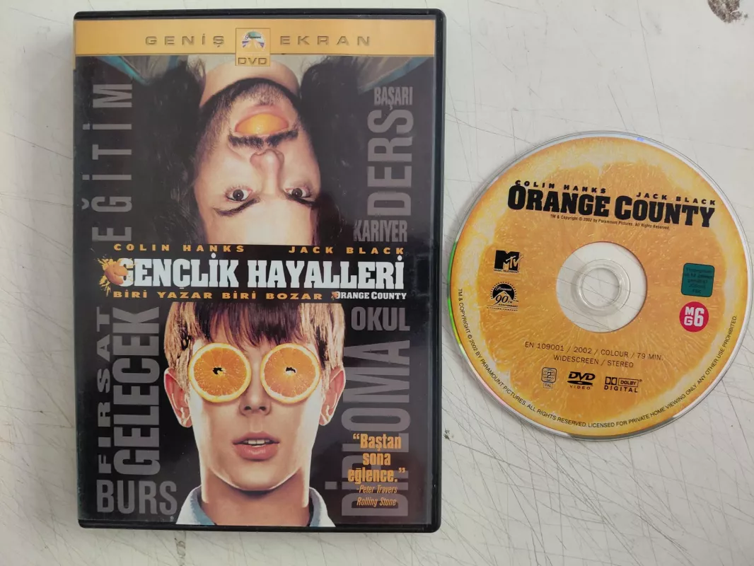 Gençlik Hayalleri / Orange Country - Colin Hanks -  DVD Film-2.el